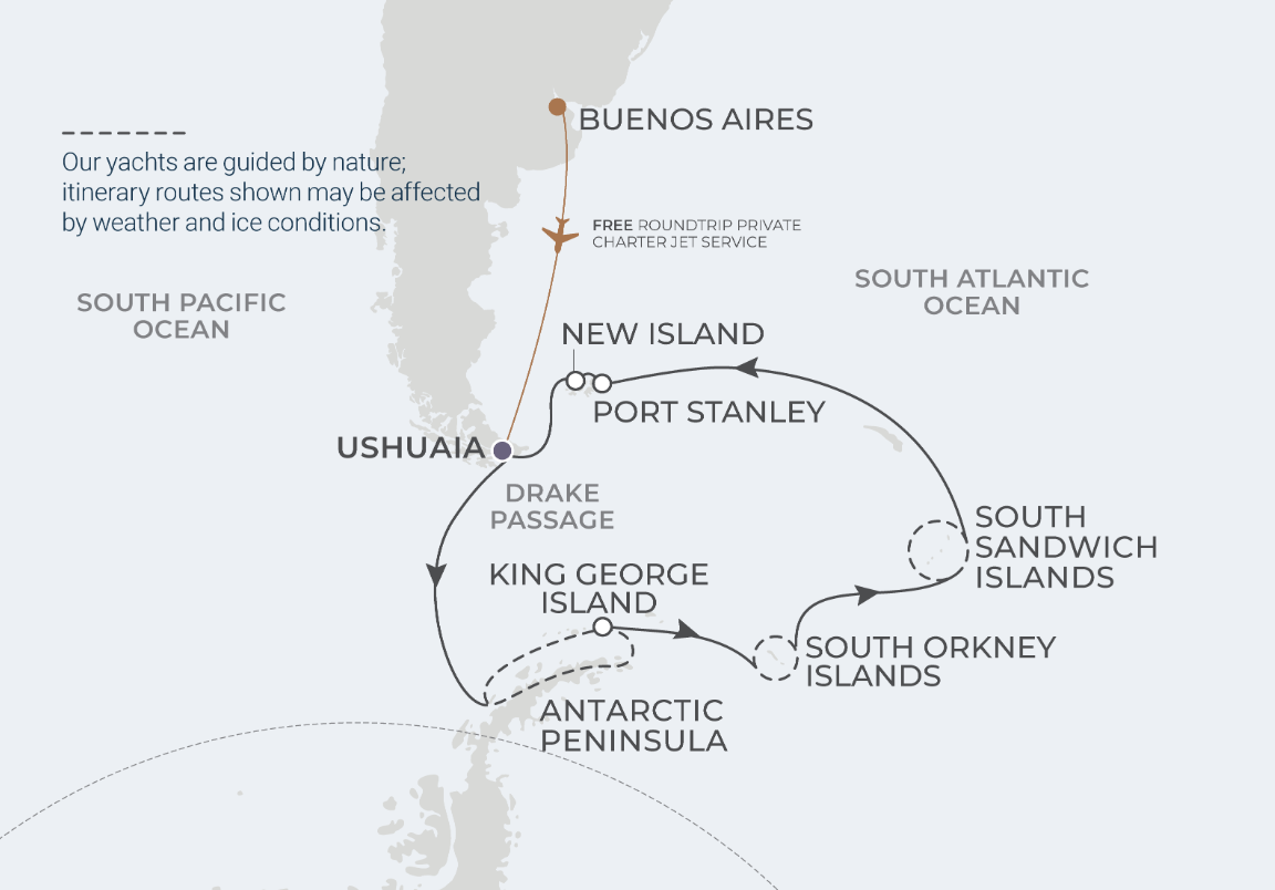 Antarctica Falklands & South Georgia Roundtrip - Antarctica Travels ...