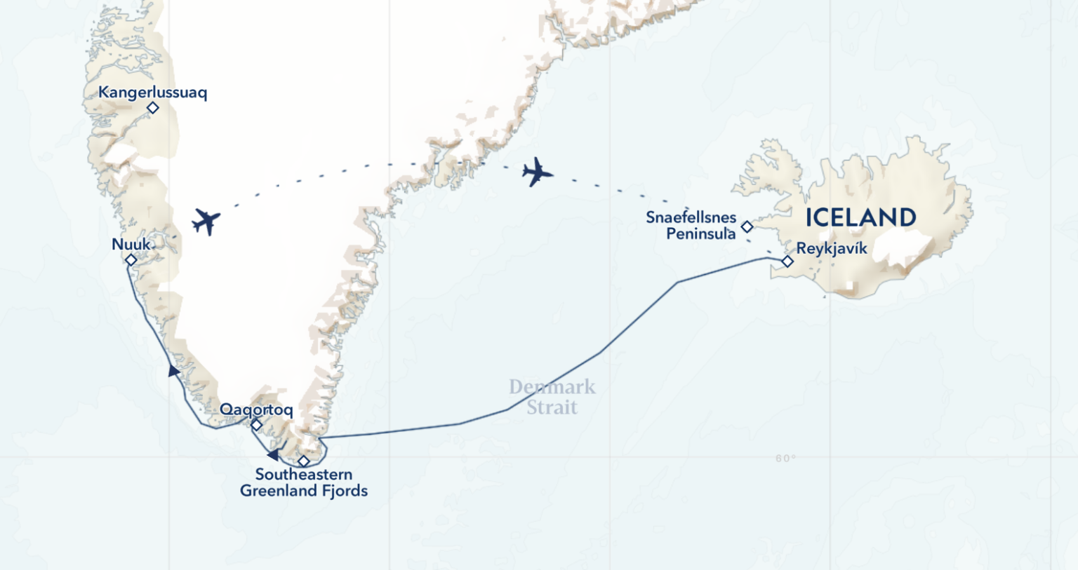 South Greenland Exploration Fjords Waterfalls and Fishing Villages hover image