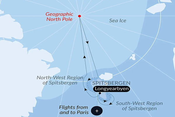 North pole map 16 days